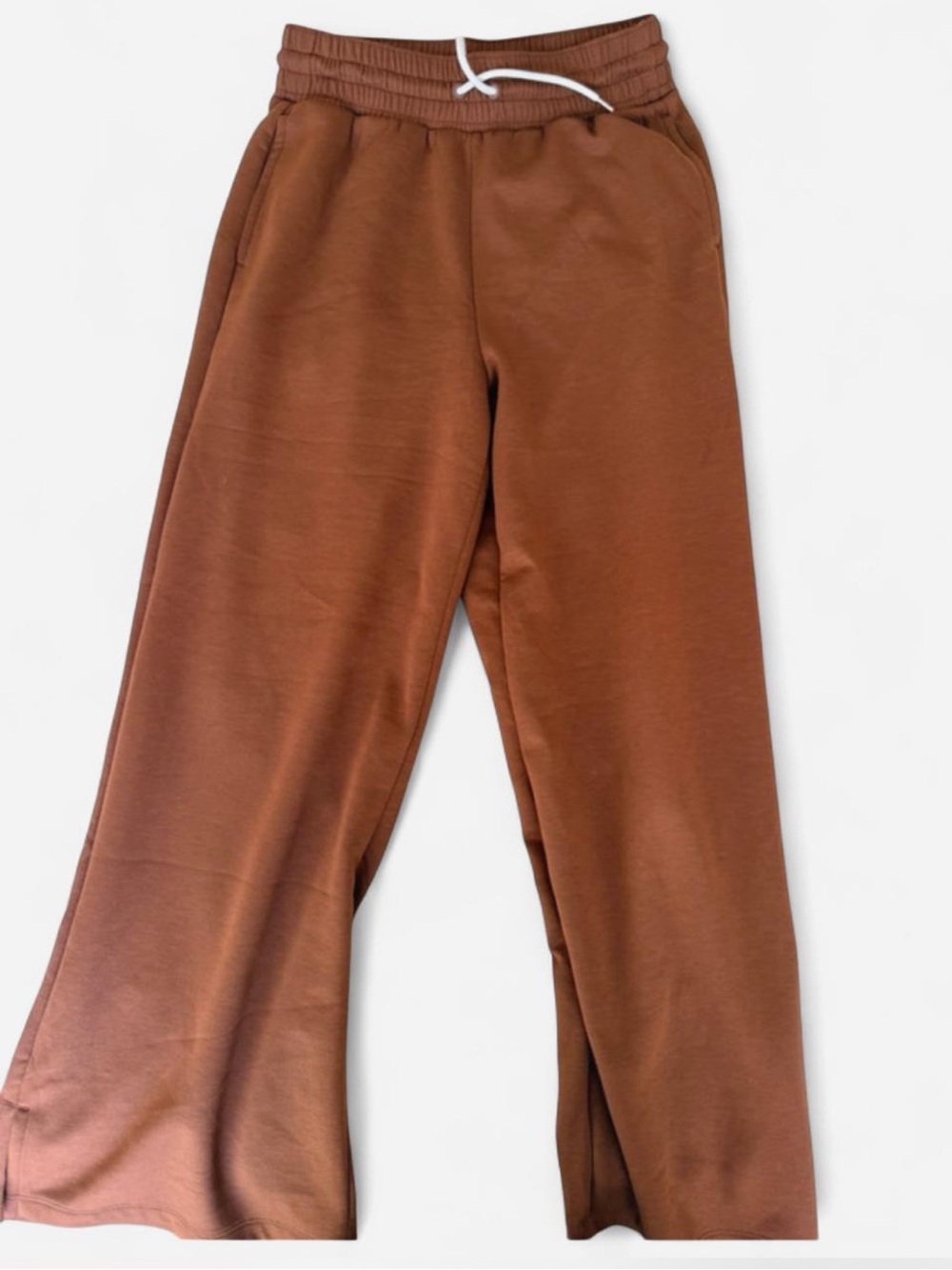 Zenana Outfitters Women's Brown Boot Cut Knit Pants